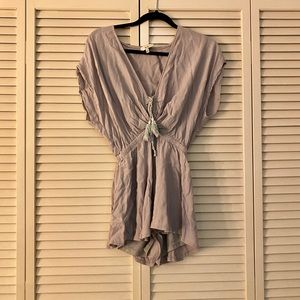 Light Purple romper with tie